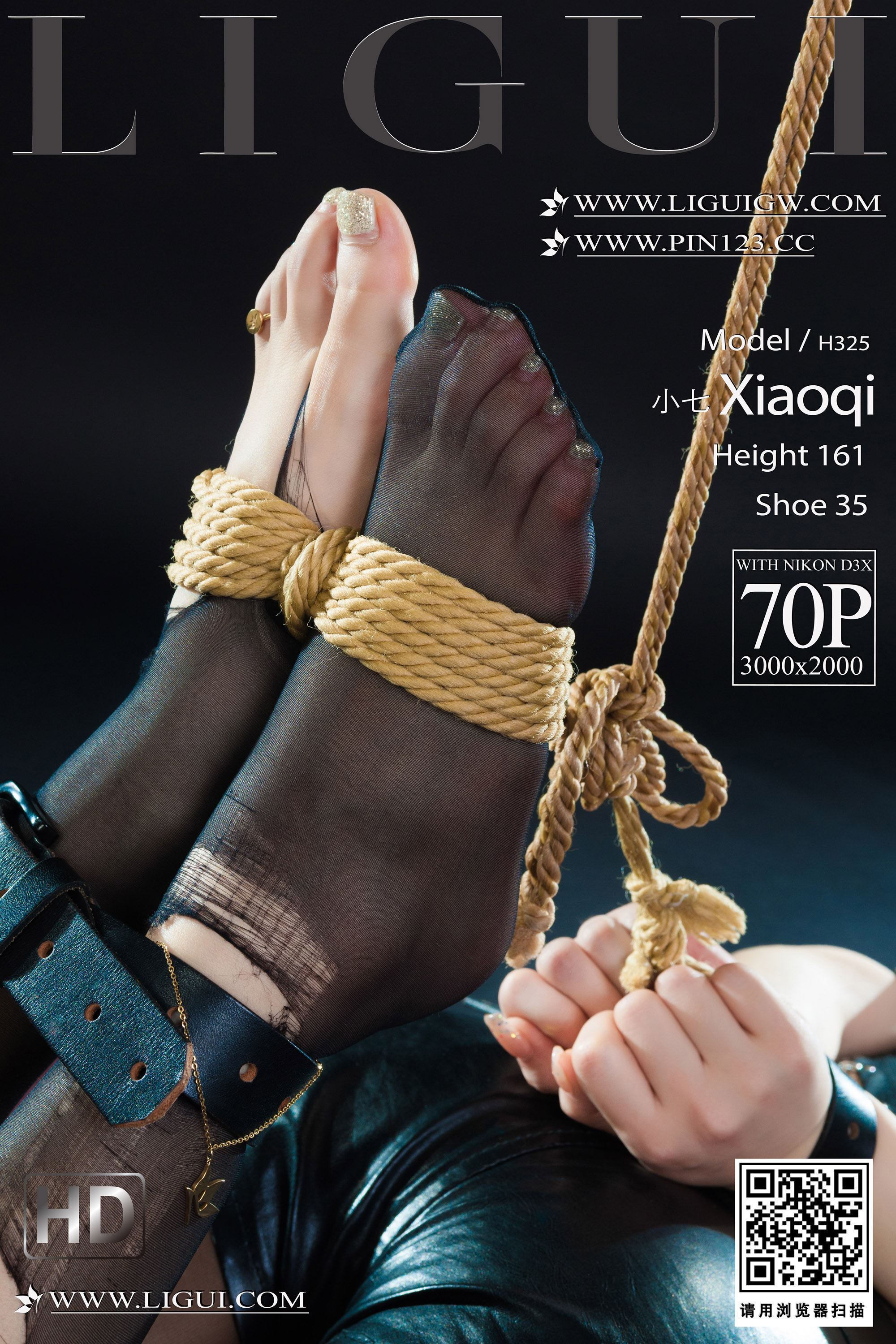 Ligui丽柜 2023.08.18 撕袜四马 小七